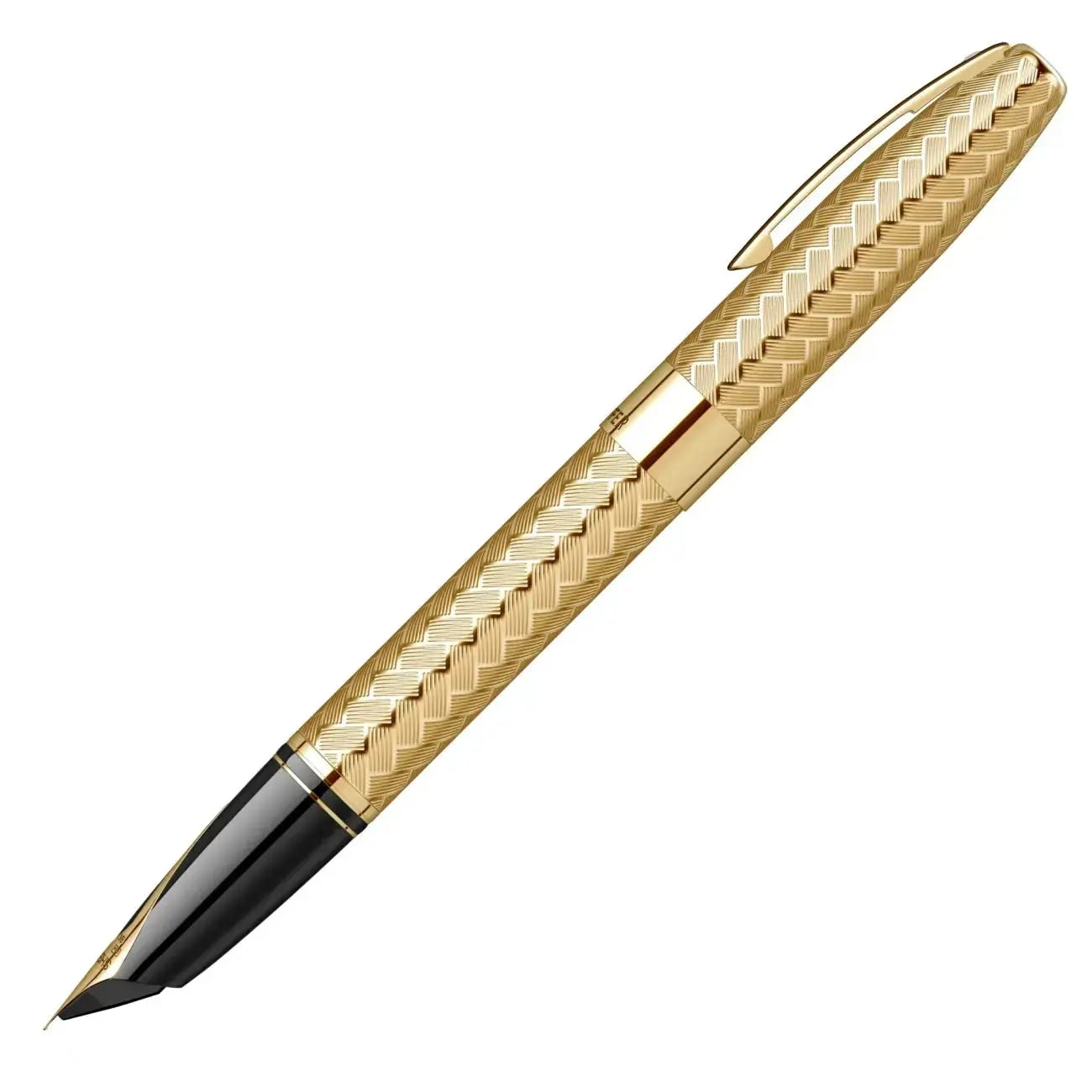 Discover-Elegance-Sheaffer-Legacy-18KT-Gold-Fountain-Pen-with-23KT-Gold-Engraved-Chevron-Pattern My Store