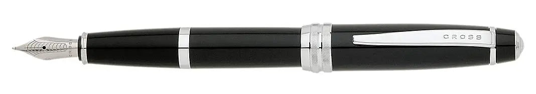 Cross Bailey Fountain Pen, Medium Point, 0.85mm, Matte Black Barrel, with 6 Black Ink Cartridges (AT0456H-11MS/3) - crosspenmall.com