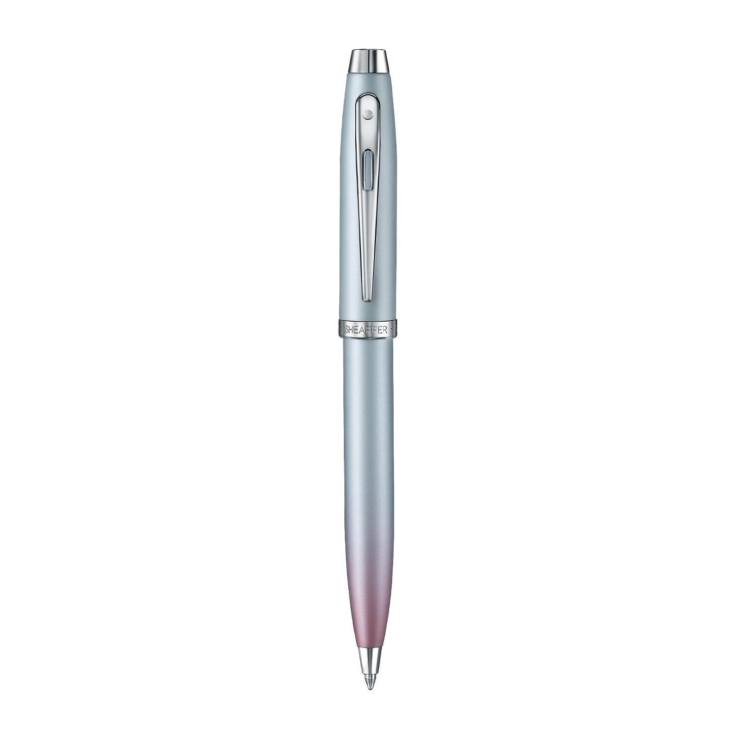 Sheaffer 100 Pearlised Gradient Ballpoint Pen with Chrome Trim, Jelly Pastel Credit Card Gift Set