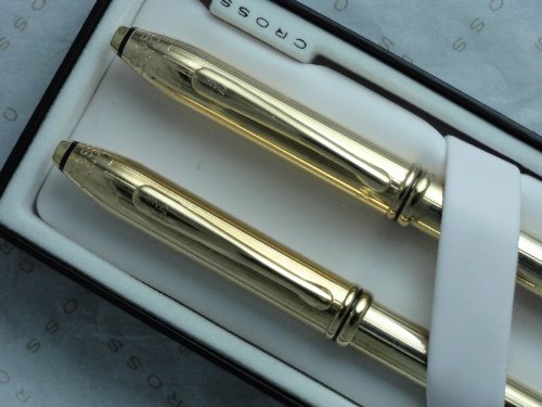 Cross Made in The USA Townsend 18k Gold Rolled/Filled Pen and 0.5MM Lead Pencil Combo .!!!!Rare - crosspenmall.com