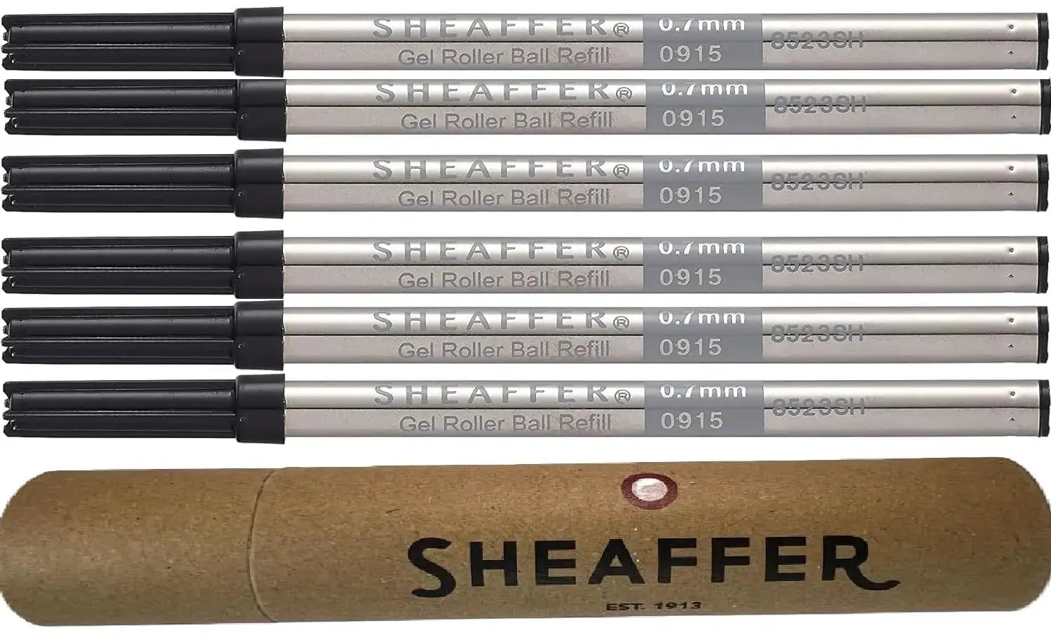 Sheaffer Medium Point C-Style Gel Ink Refills for Rollerball Pens, (Bulk Pack of 6/Pack) in Storage Tube .Fits Award, Pop & All Selectip Cross Rollerball pens(8523SH) 6ct/pk (New Version) (Blue) Sheaffer