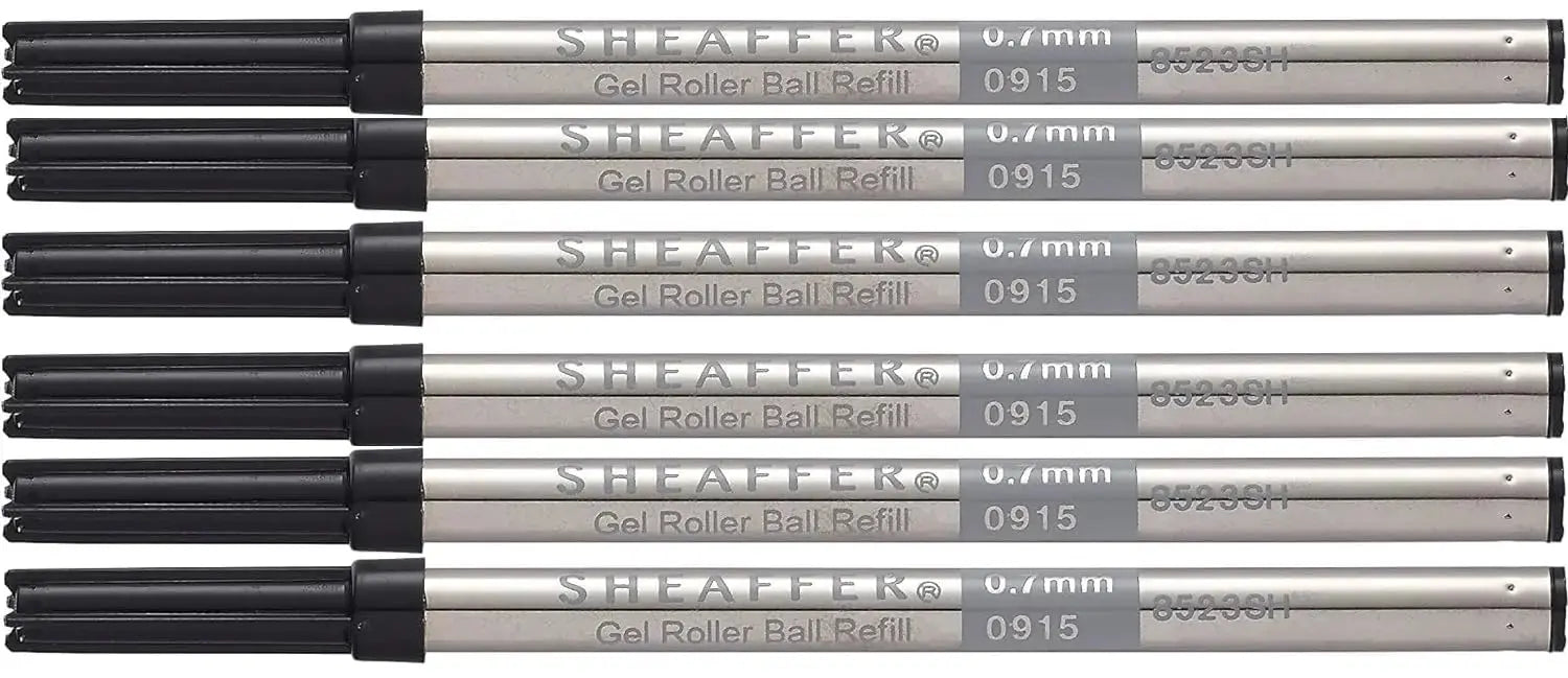 Sheaffer Medium Point C-Style Gel Ink Refills for Rollerball Pens, (Bulk Pack of 6/Pack) in Storage Tube .Fits Award, Pop & All Selectip Cross Rollerball pens(8523SH) 6ct/pk (New Version) (Blue) Sheaffer
