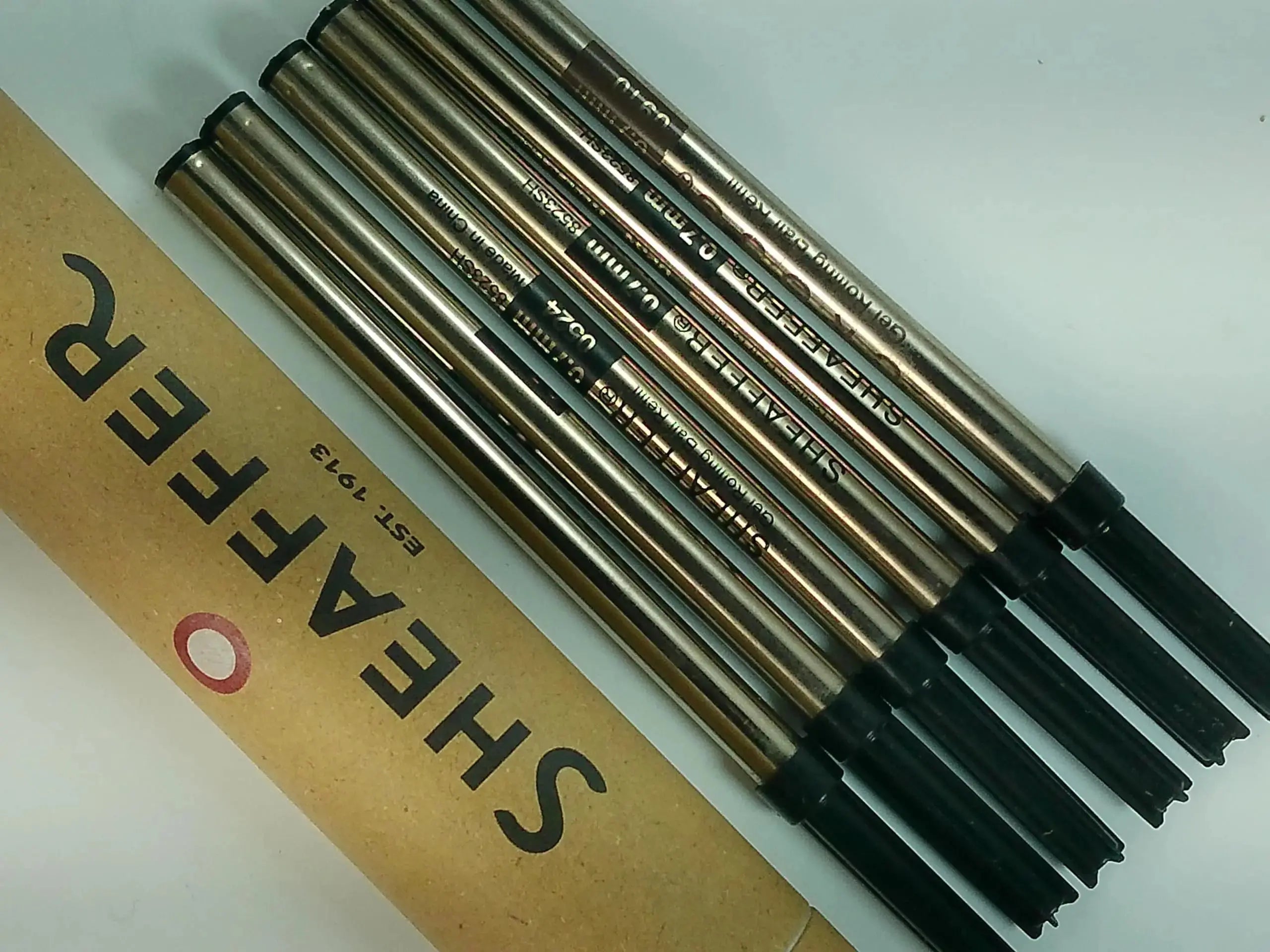 Sheaffer Medium Point C-Style Gel Ink Refills for Rollerball Pens, (Bulk Pack of 6/Pack) in Storage Tube .Fits Award, Pop & All Selective Cross Rollerball pens (8523SH) 6ct/pk (New Version) Black (6) Sheaffer