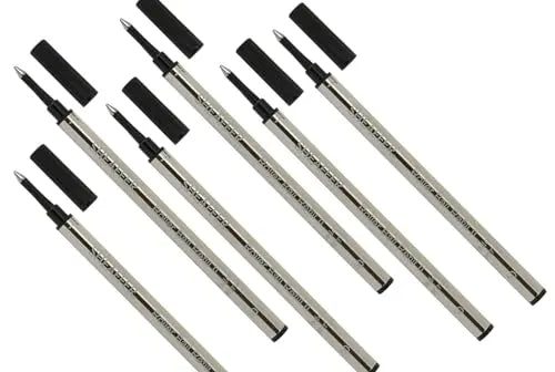6 Sheaffer Slim Rollerball Refill for Sheaffer Valor, Agio, Prelude, intesity, VFM, Taranis, Sagaris, Sheaffer (100, 200, and 300) Pens (Bulk Pack of 6/Pack) in Storage Tube (New Version) Sheaffer