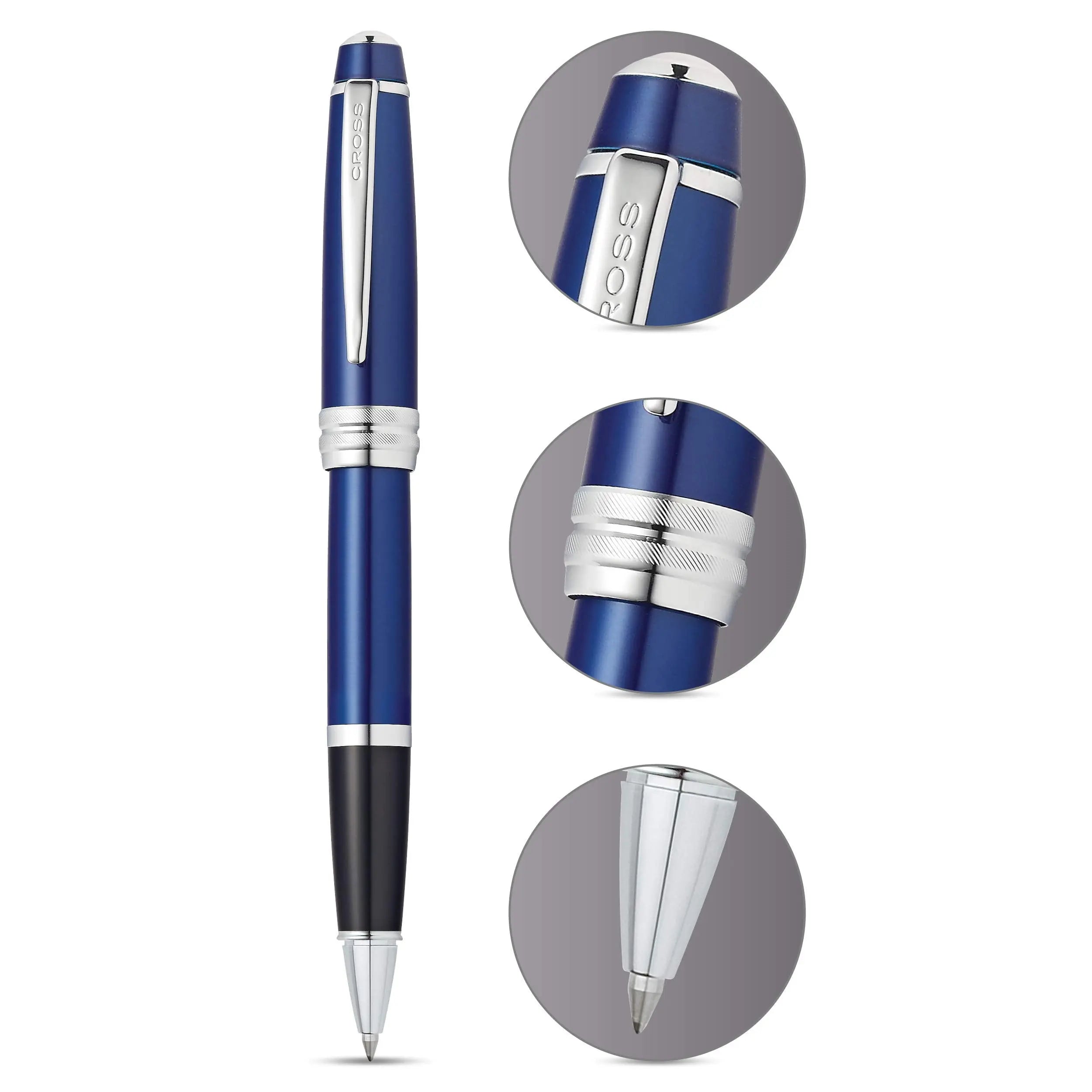 A. T. Cross Bailey Rollerball Pen Blue Lacquer Cross