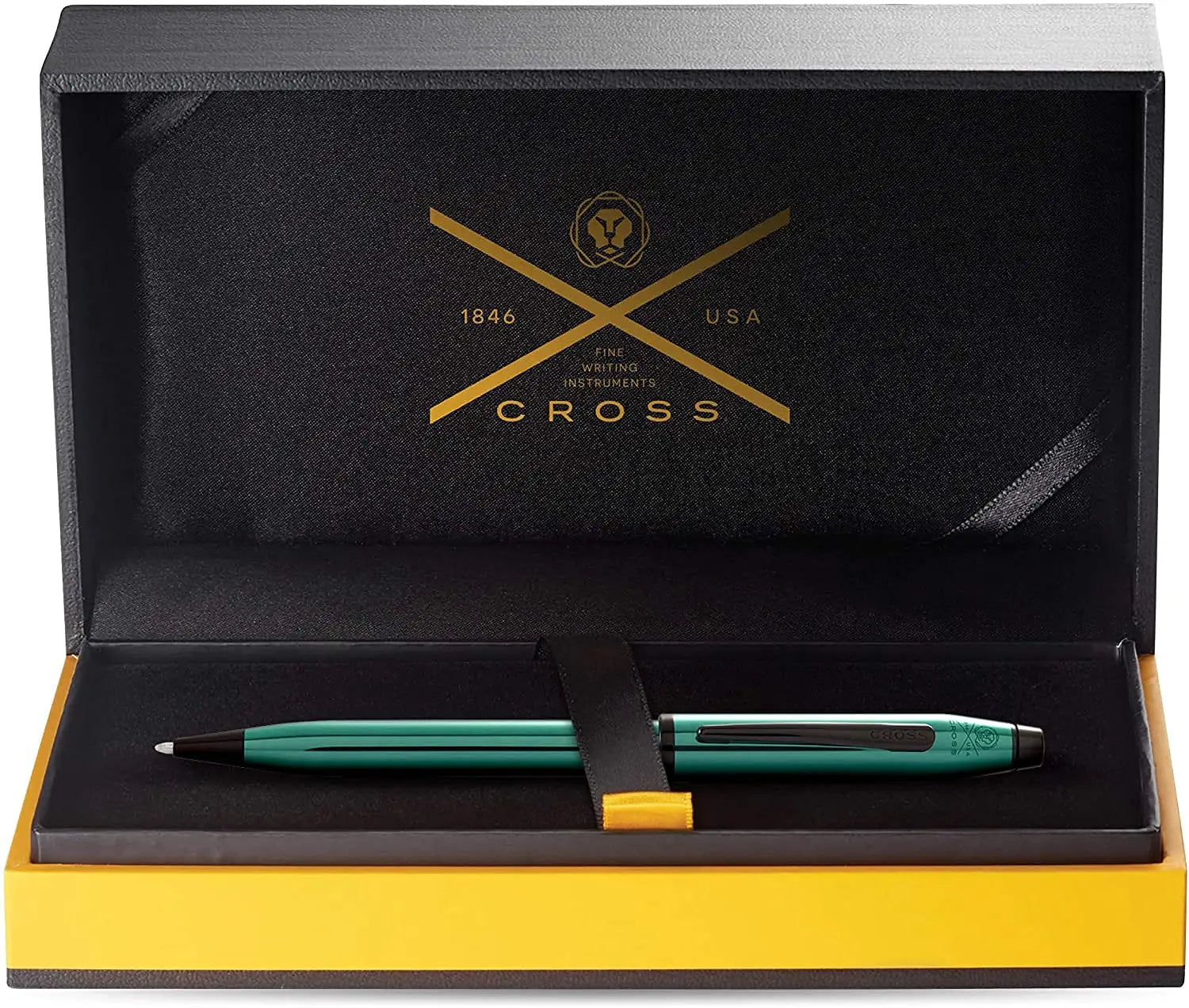 A.T. Cross Cross Century II Highly-polished translucent green lacquer finish Black with PVD appointments Ballpoint Pen - crosspenmall.com