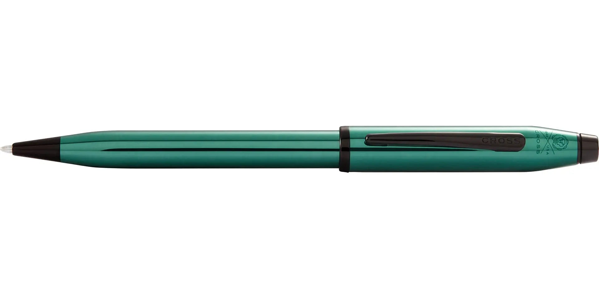 A.T. Cross Cross Century II Highly-polished translucent green lacquer finish Black with PVD appointments Ballpoint Pen - crosspenmall.com
