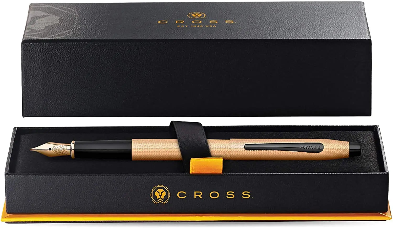 A.T. Cross Cross Classic Century Limited Collections with Diamond cut PVD Rose Gold Barrel and Contrasting PVD Appointments Medium Point 23KT Gold Fountain Pen Cross