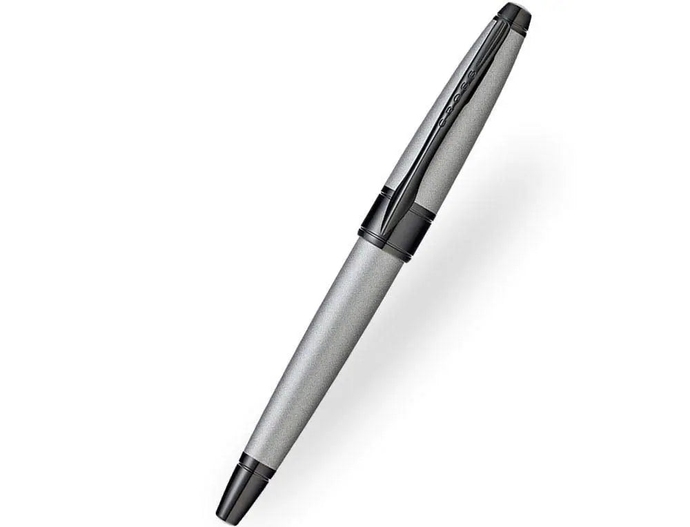 A.T. Cross Limited Release Edition Apogee elegant Art Deco metal Gray with Black Ink Rollerball pen,125 Cross
