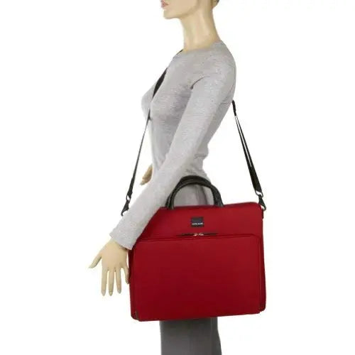 Acme Made Executive Slim Cargo ( Chili Pepper Red ) with Solid Italian Leather Handle, Notebook Medium Size Bag. A Great Corporate or Individual Gift for Any Occasion and Anyone - crosspenmall.com