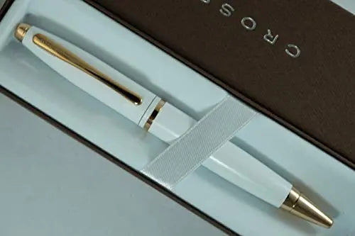 CROSS WHITE MEDALIST AND 23KT ROSE GOLD BALLPOINT PEN Cross