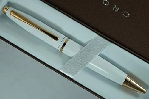 CROSS WHITE MEDALIST AND 23KT ROSE GOLD BALLPOINT PEN Cross