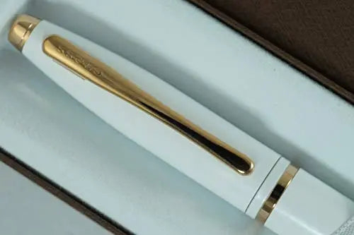 CROSS WHITE MEDALIST AND 23KT ROSE GOLD BALLPOINT PEN Cross