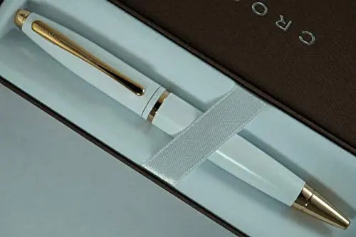 CROSS WHITE MEDALIST AND 23KT ROSE GOLD BALLPOINT PEN Cross