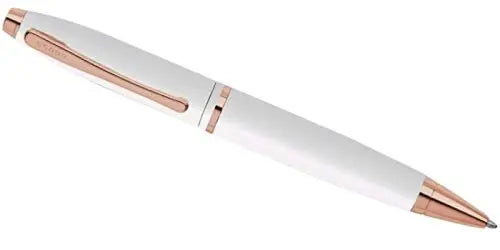 CROSS WHITE MEDALIST AND 23KT ROSE GOLD BALLPOINT PEN Cross