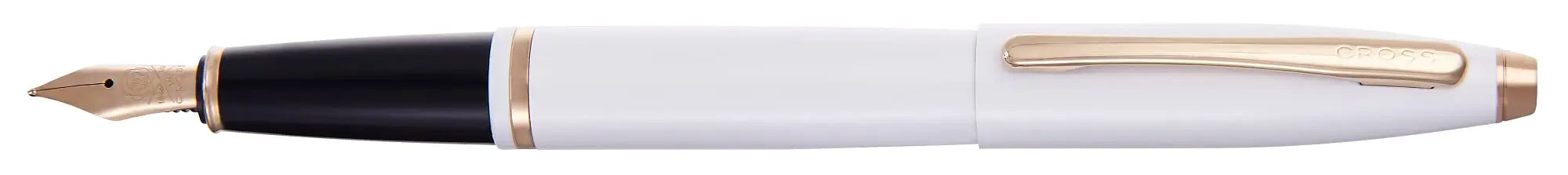Calais Pearlescent White Lacquer Fountain Pen Cross