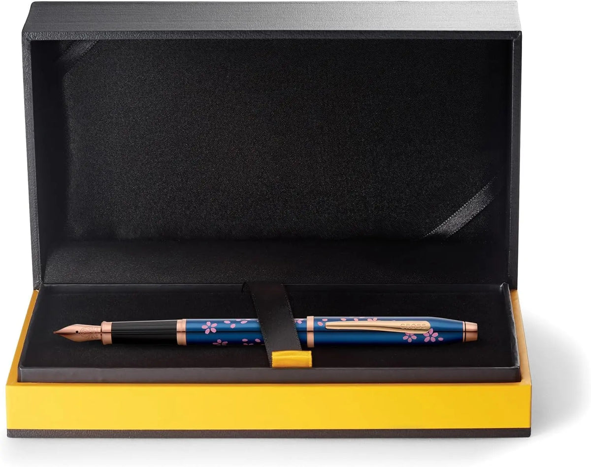Century II Cherry Blossom Translucent Blue Lacquer Fine Nib Fountain Pen cross