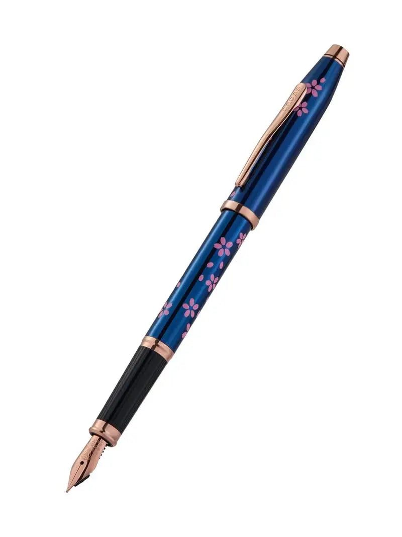Century II Cherry Blossom Translucent Blue Lacquer Fine Nib Fountain Pen cross