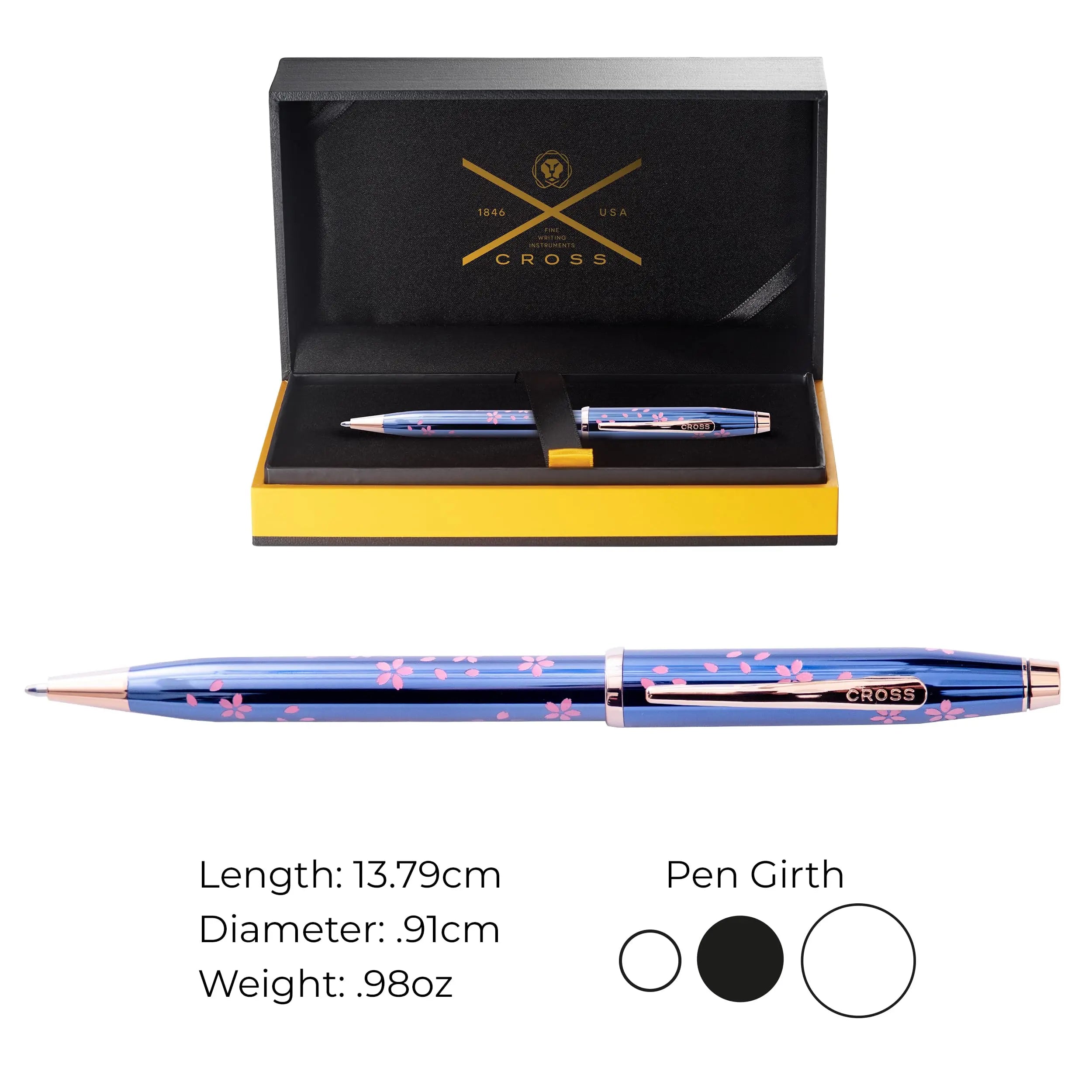 Century II High Glossy Lacquer with Polished Appointments Ballpoint Pen Cross