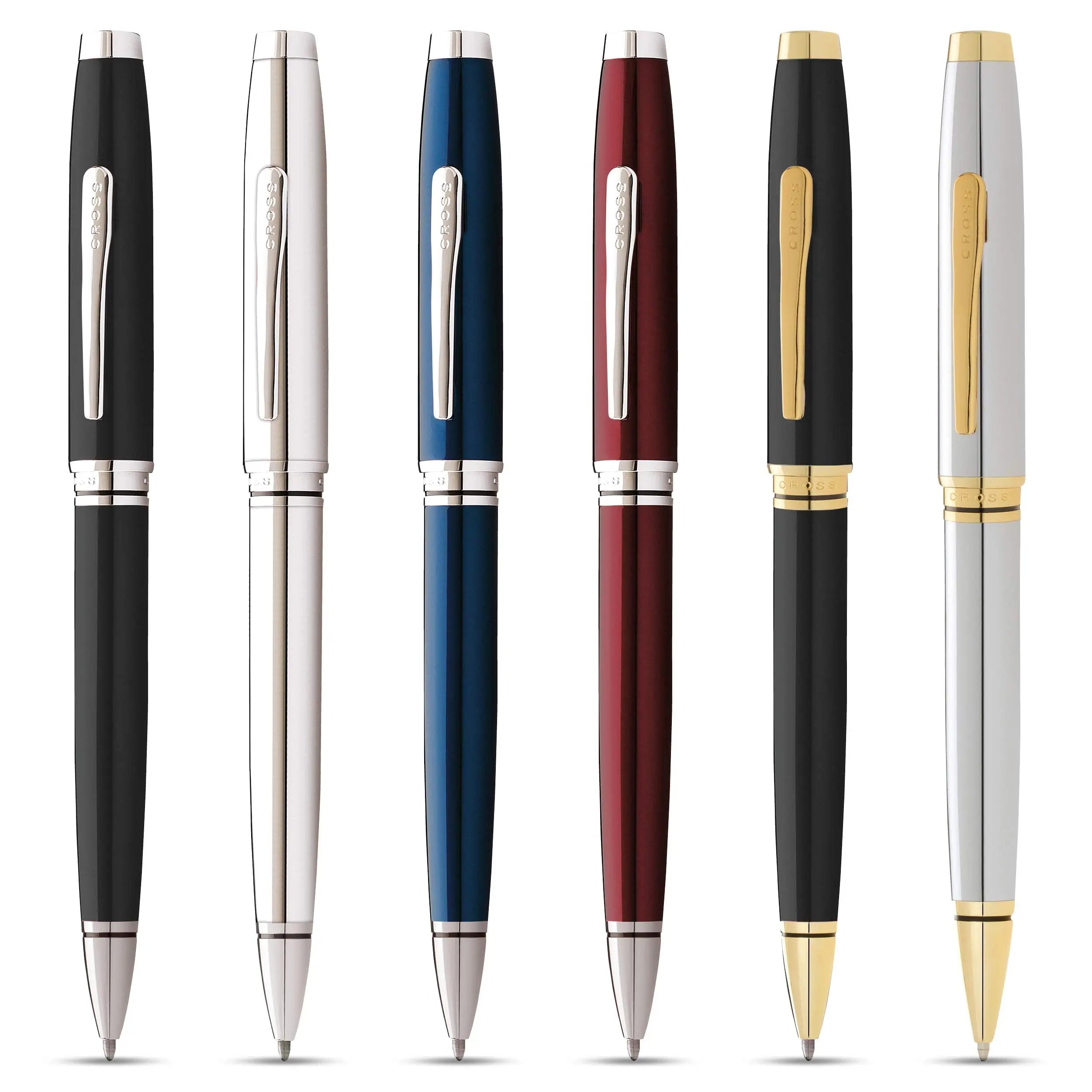 Cross Coventry Ballpoint Pen (Medium Stroke Thickness with Gift Box) Red/Chrome Cross