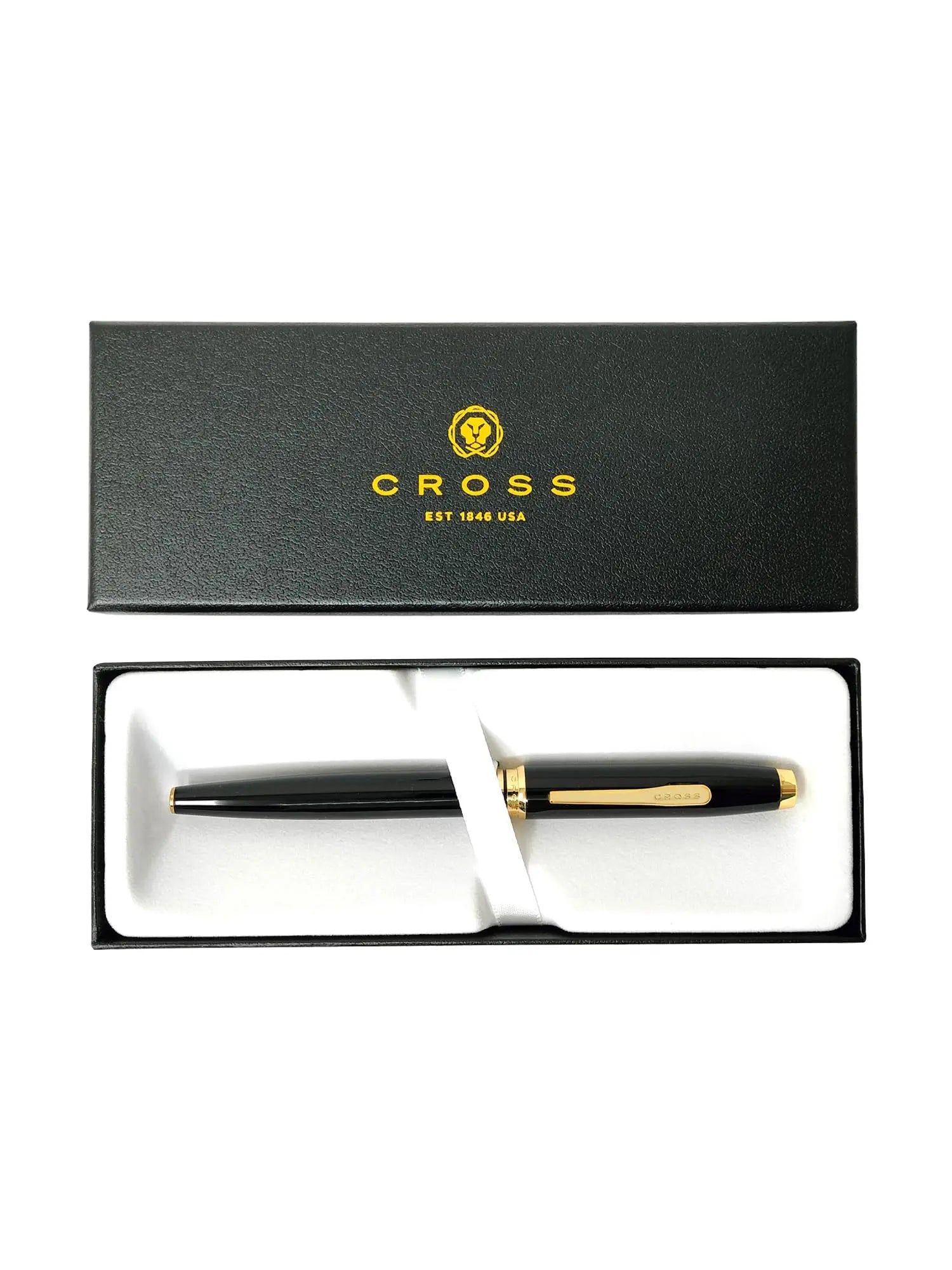 Coventry Black Lacquer with Gold-Tone Fine Nib Fountain Pen Cross