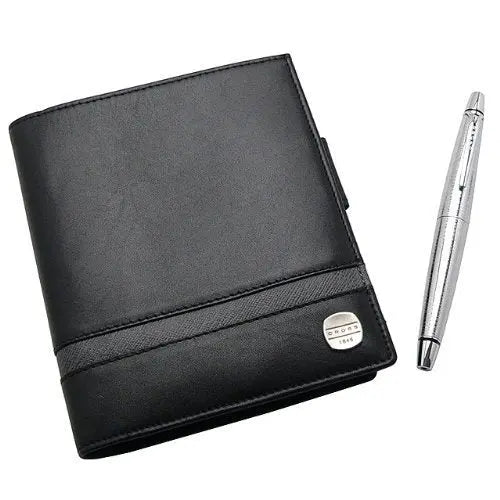 Cross 1846 Leather Collection Passport Wallet Ebony with Carbon Grey (AC172-1) Cross