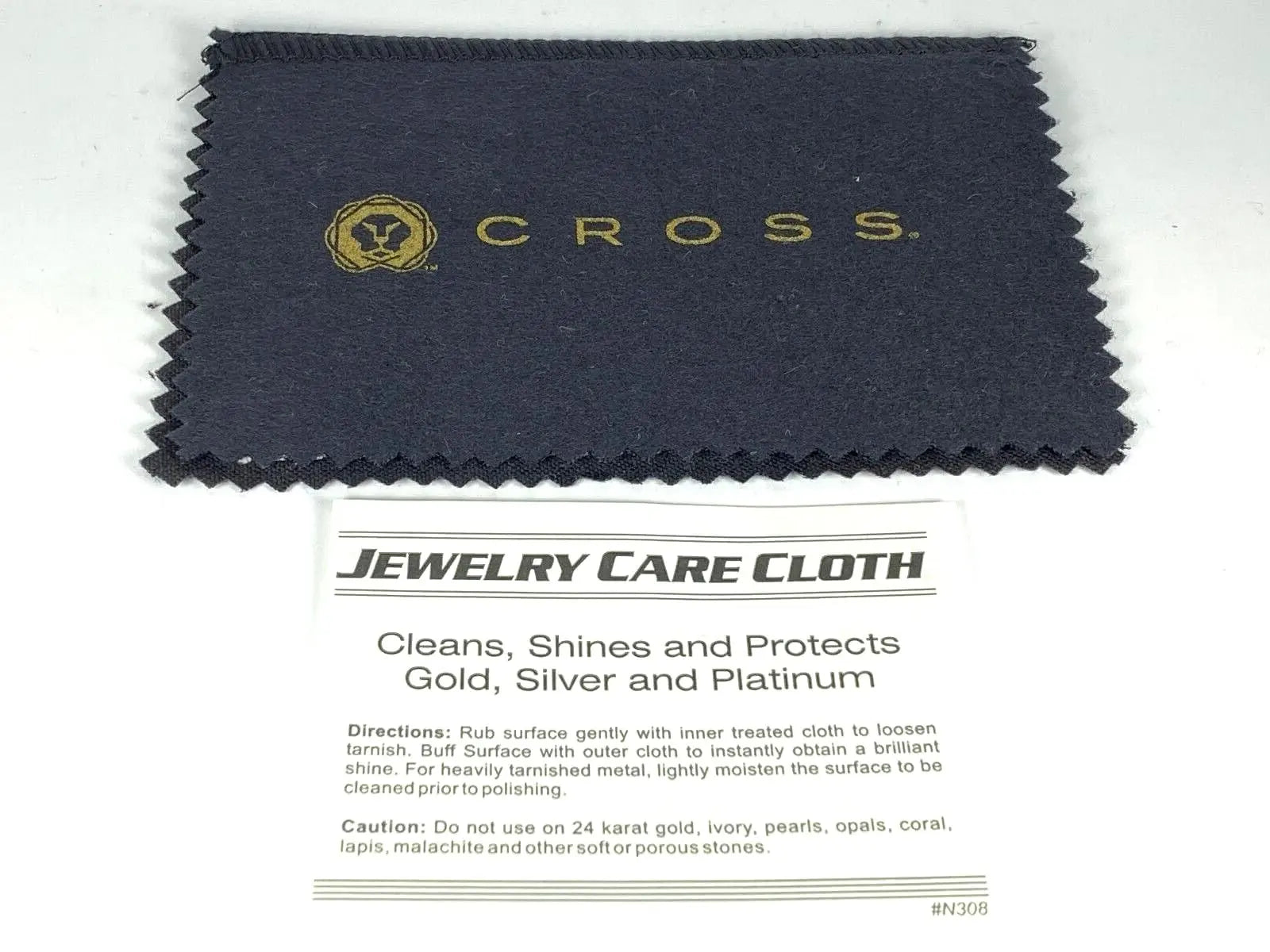 Cross A.T 100% Eco Friendly Cotton Polishing Cloth for Gold, Silver, Platinum, Tarnish Remover for Jewelry, Coins, Watches, Silverware, and Pens Cross