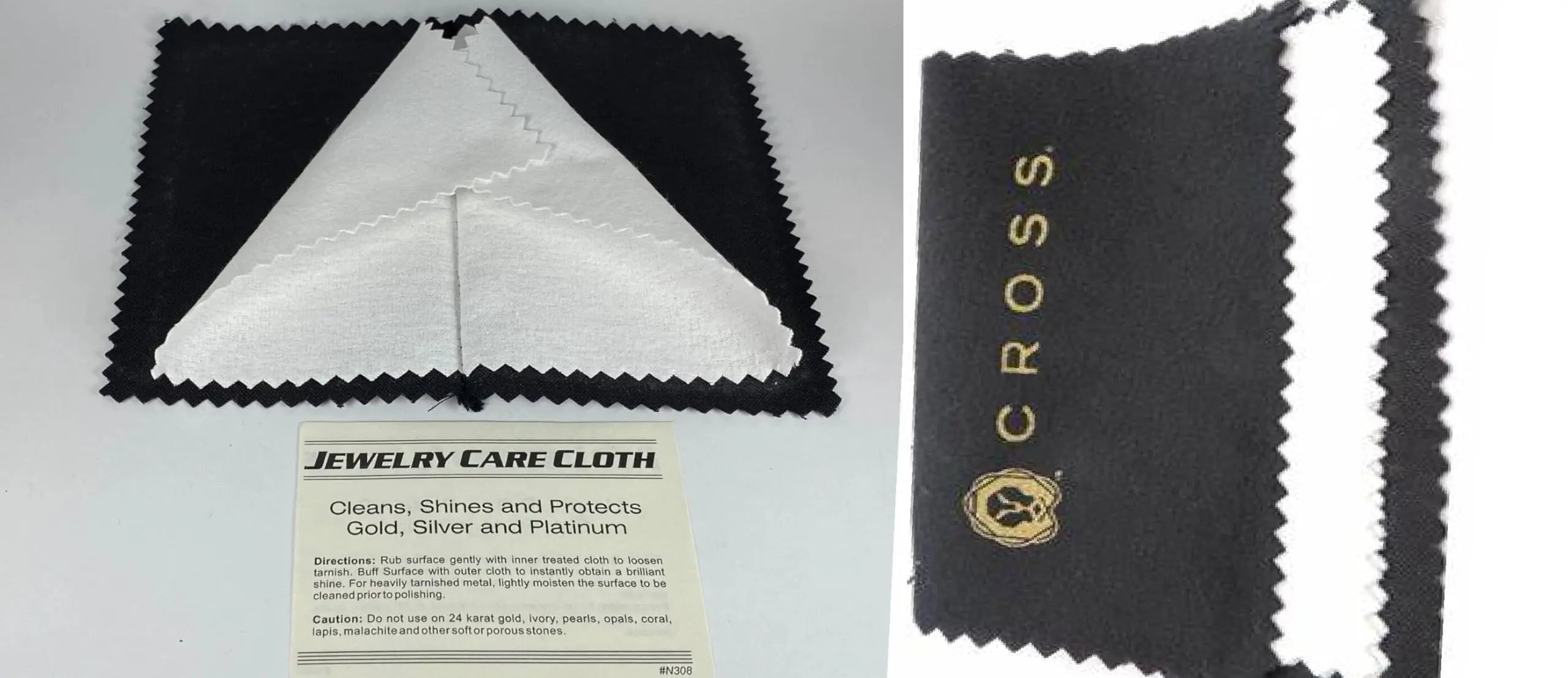 Cross A.T 100% Eco Friendly Cotton Polishing Cloth for Gold, Silver, Platinum, Tarnish Remover for Jewelry, Coins, Watches, Silverware, and Pens Cross