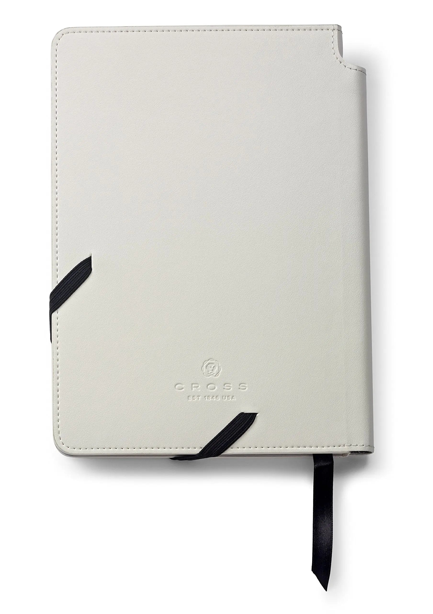 Cross ATX Black Refillable Ballpoint Pen and Medium Lined Journal Gift Set, Includes Premium Gift Box - Classic White Cross