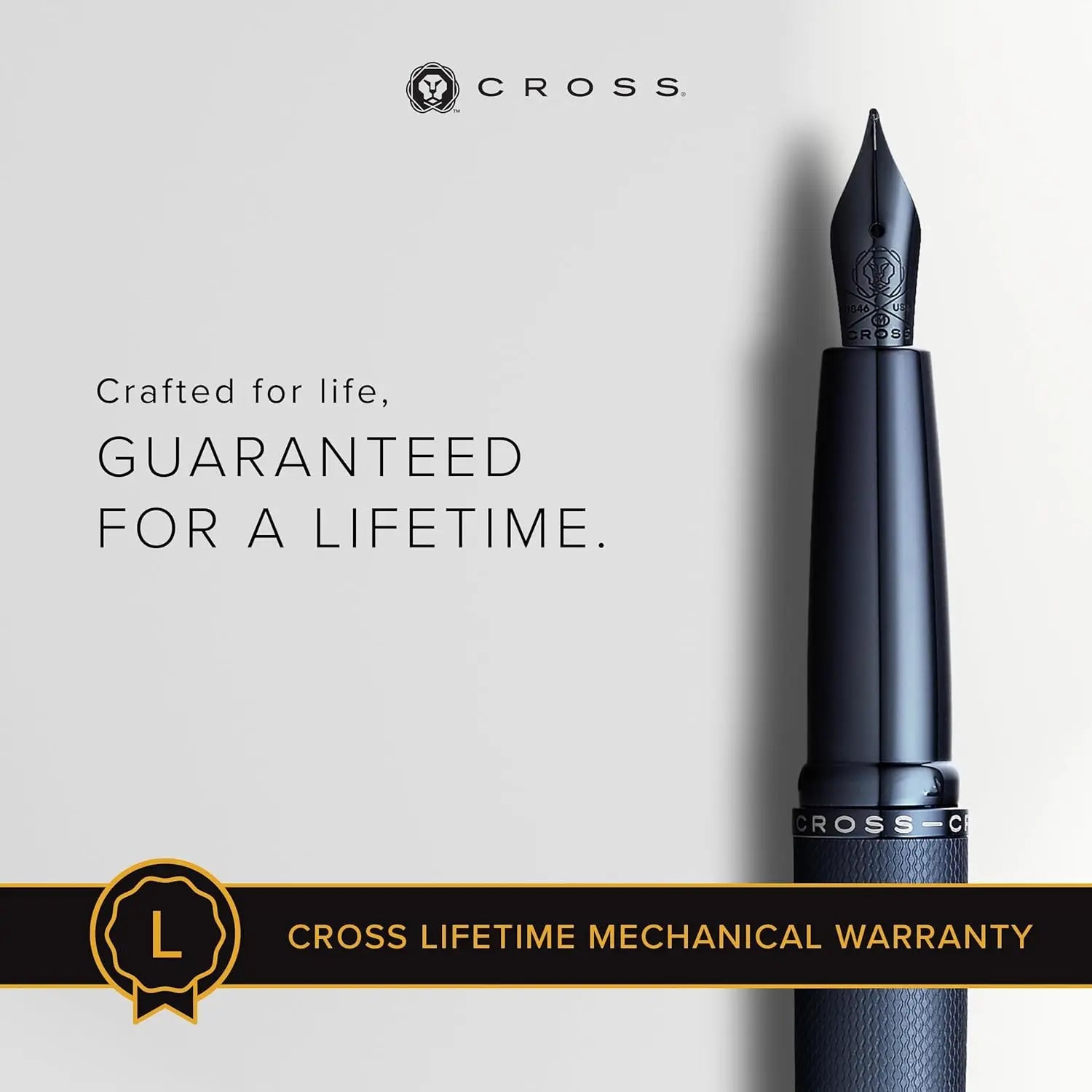 Cross ATX Matte Blue Diamond cut Monochromatic in sandblasted PVD Ballpoint, Rollerball and Fountain Pens My Store