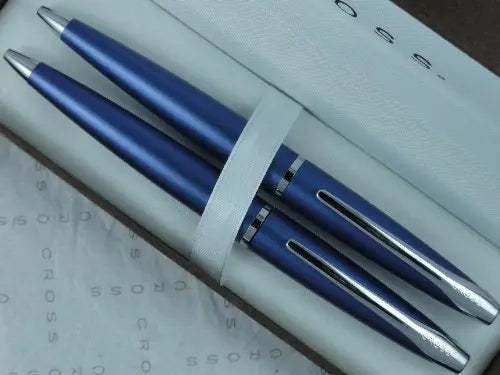 Cross ATX Matte Blue Pen and Pencil Set.Very Rare cross