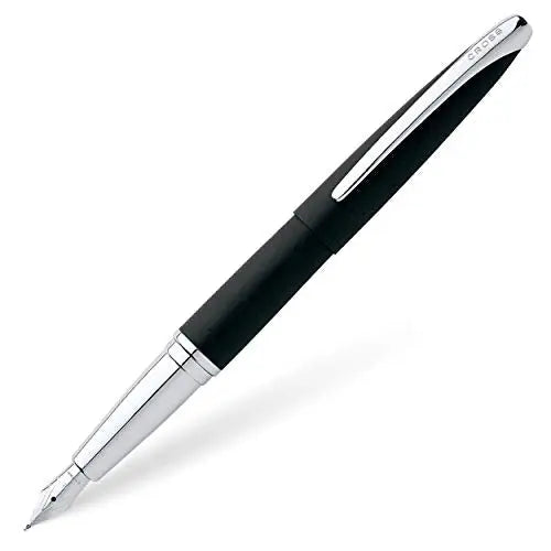 Cross ATX Refillable Fountain Pen, Fine Nib, Includes Premium Gift Box - Basalt Black Cross