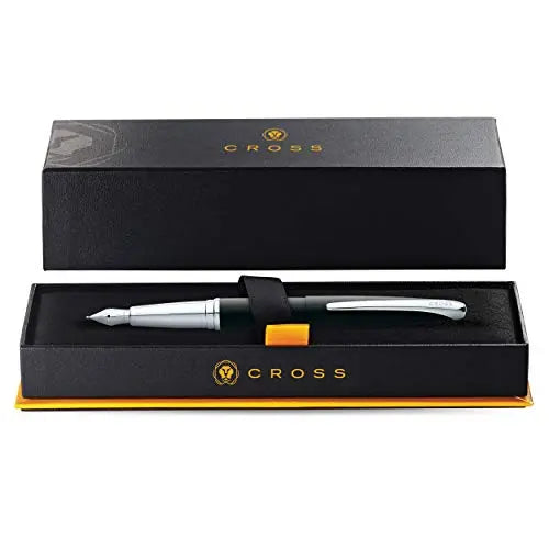 Cross ATX Refillable Fountain Pen, Fine Nib, Includes Premium Gift Box - Basalt Black Cross