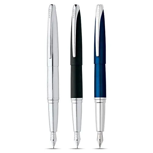 Cross ATX Refillable Fountain Pen, Fine Nib, Includes Premium Gift Box - Basalt Black Cross
