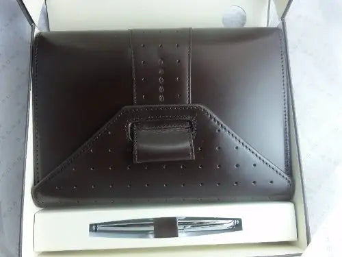 Cross Autocross Brown Italian Full Grain Pebbled Leather, Personal Agenda with Customed Cross Pen - crosspenmall.com