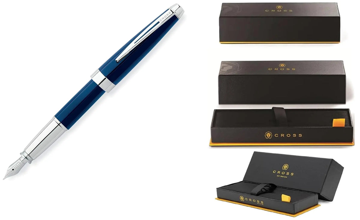 Cross Aventura Fountain Pen, Starry Blue, Medium Point cross