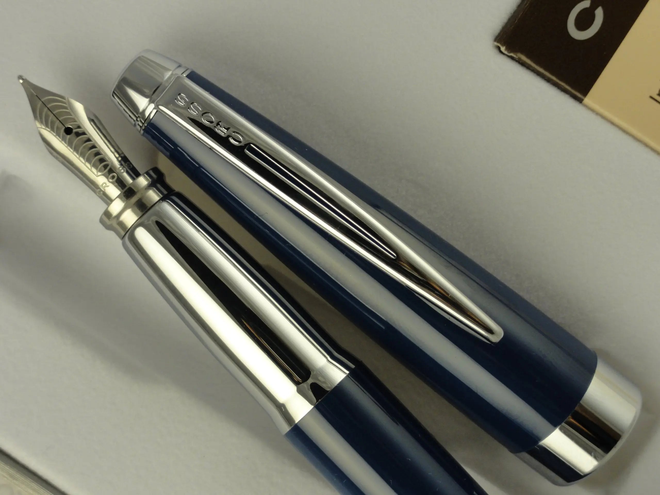 Cross Aventura Royal Blue Fountain Pen M Nib Cross