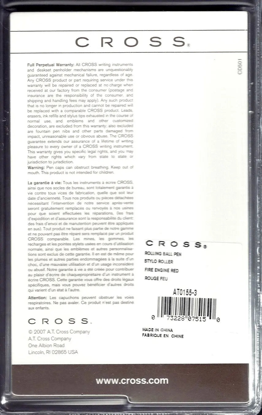 Cross Aventura Selectip Roller Ball Stick Pen, Black Ink, Medium Point, EA - CROAT01553 cross