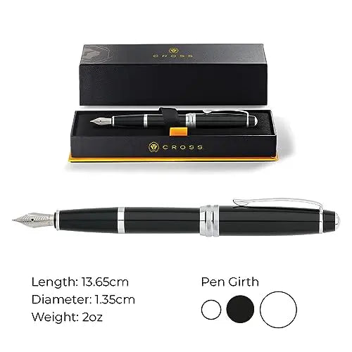 Cross Bailey Black Lacquer Ballpoint Pen Cross