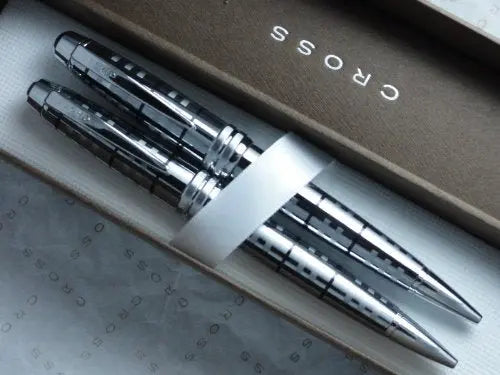 Cross Bailey Cross Plaid Ball Point Pen and Pencil crosspenmall.com