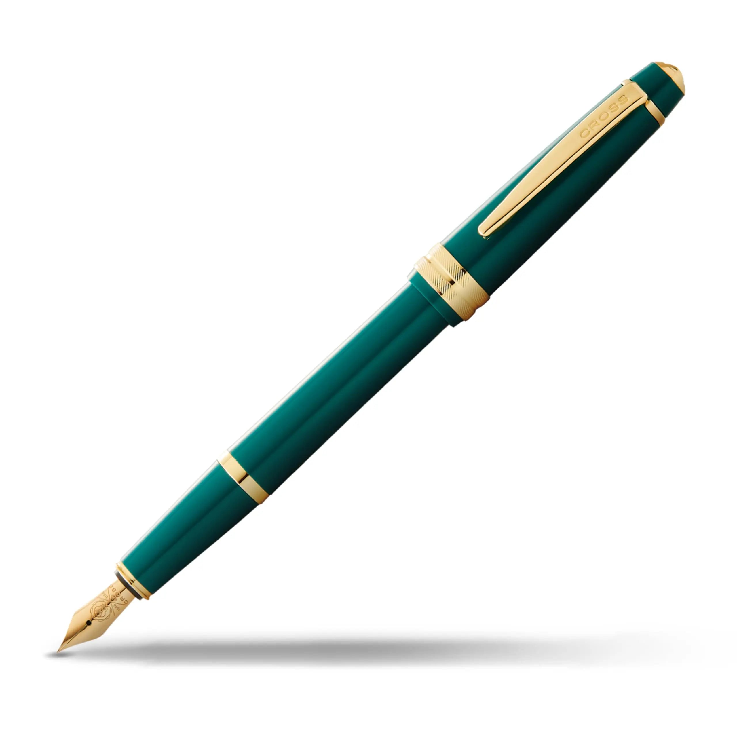 Cross Bailey Dark Green with Gold Medium Nib Fountain Pen Cross