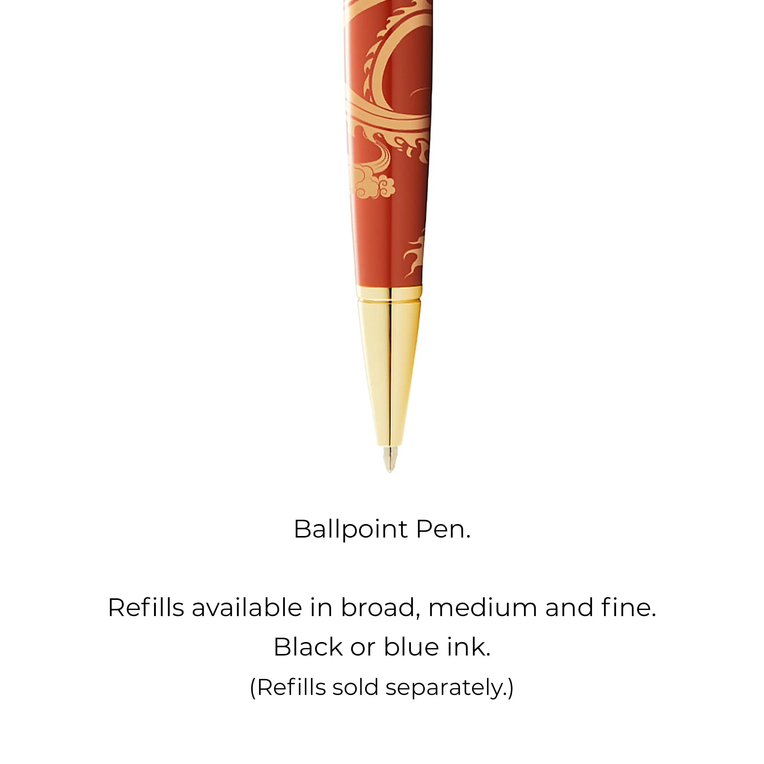 Cross Bailey Light 2024 Year of the Dragon Polished Amber Resin and Gold Tone Ballpoint Pen with Pad Printing Cross