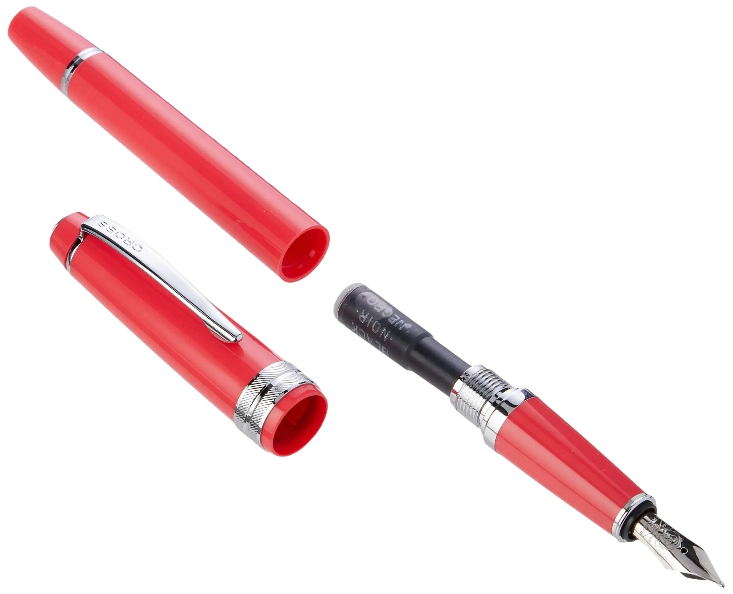 Cross Bailey Light Polished Resin Refillable Fountain Pen,Medium Nib, Includes Premium Gift Box - Coral - crosspenmall.com