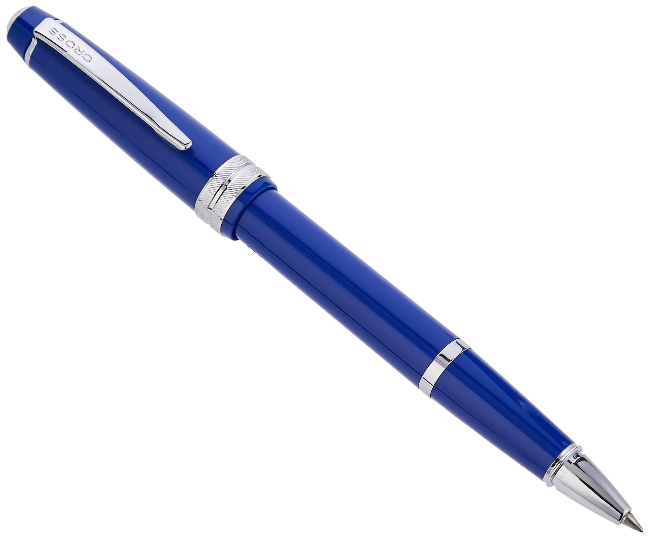 Cross Bailey Light Polished Resin Refillable Gel Ink Rollerball Pen, Medium Rollerball, Includes Premium Gift Box - Blue Cross