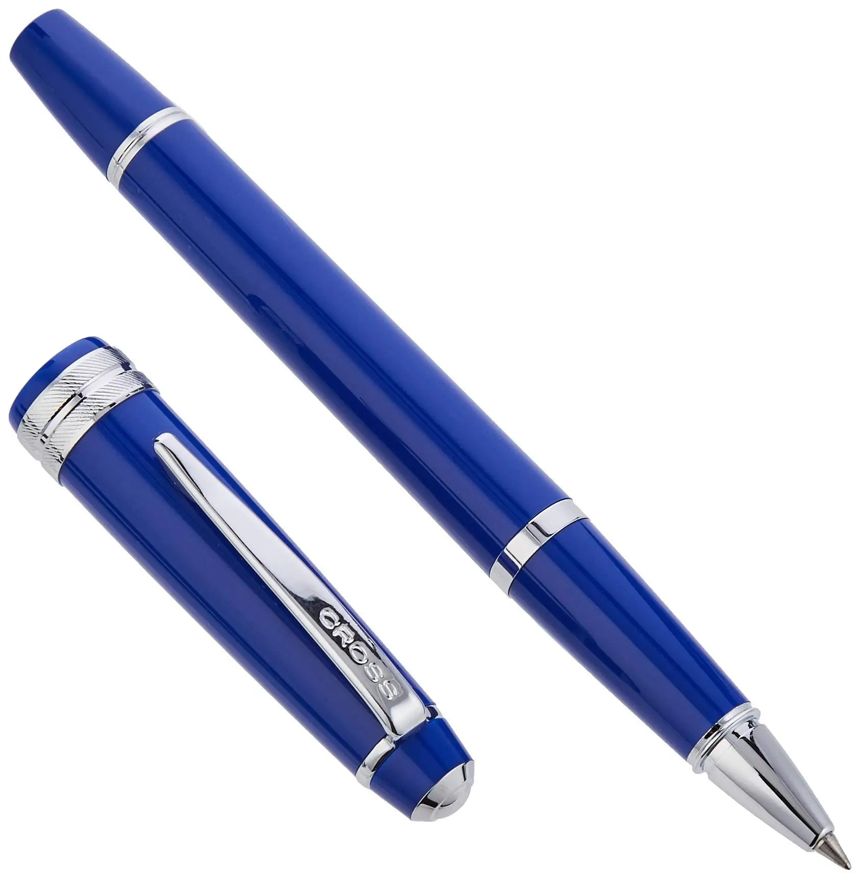 Cross Bailey Light Polished Resin Refillable Gel Ink Rollerball Pen, Medium Rollerball, Includes Premium Gift Box - Blue Cross