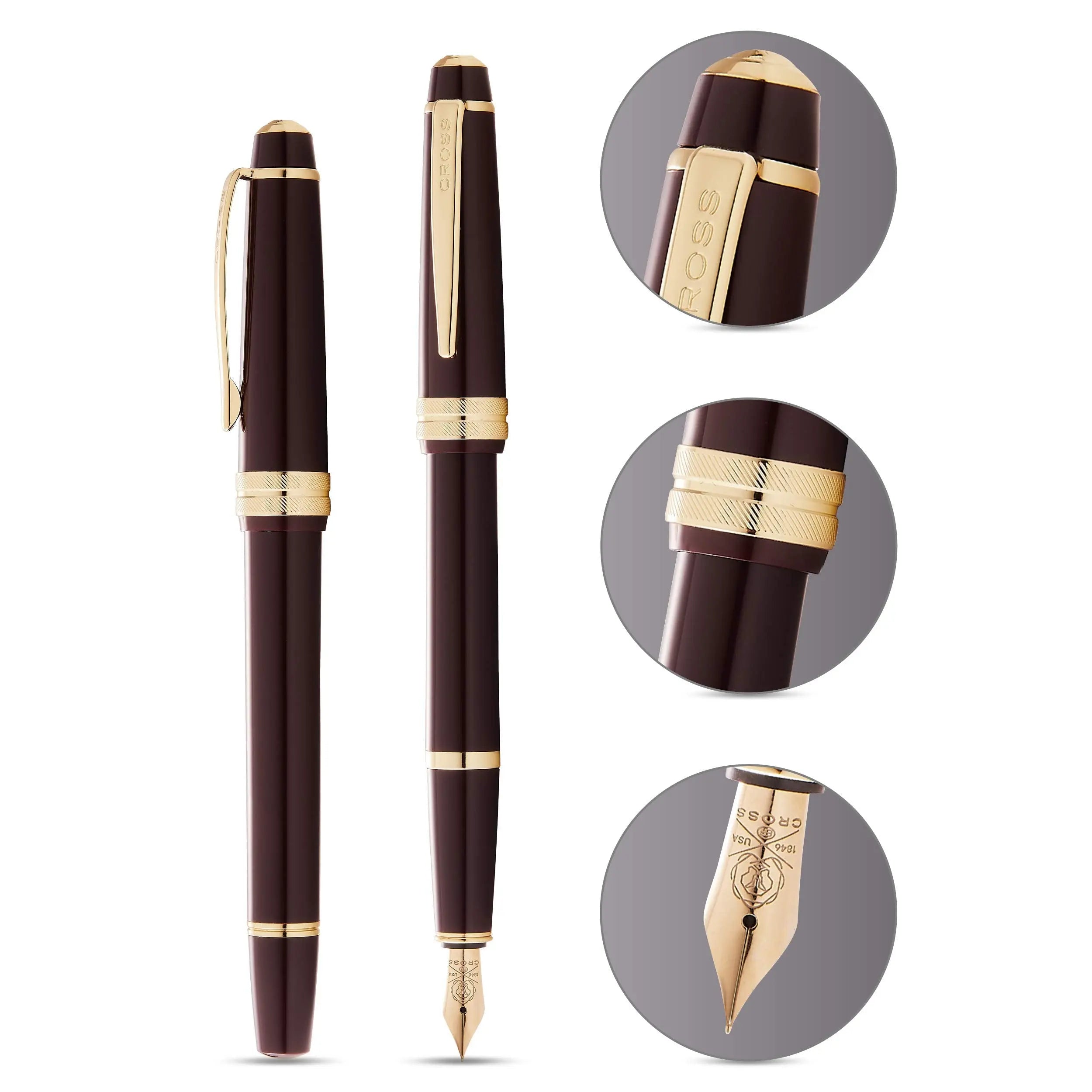 Cross Bailey Light Refillable Fountain Pen, Includes Gift Box Cross