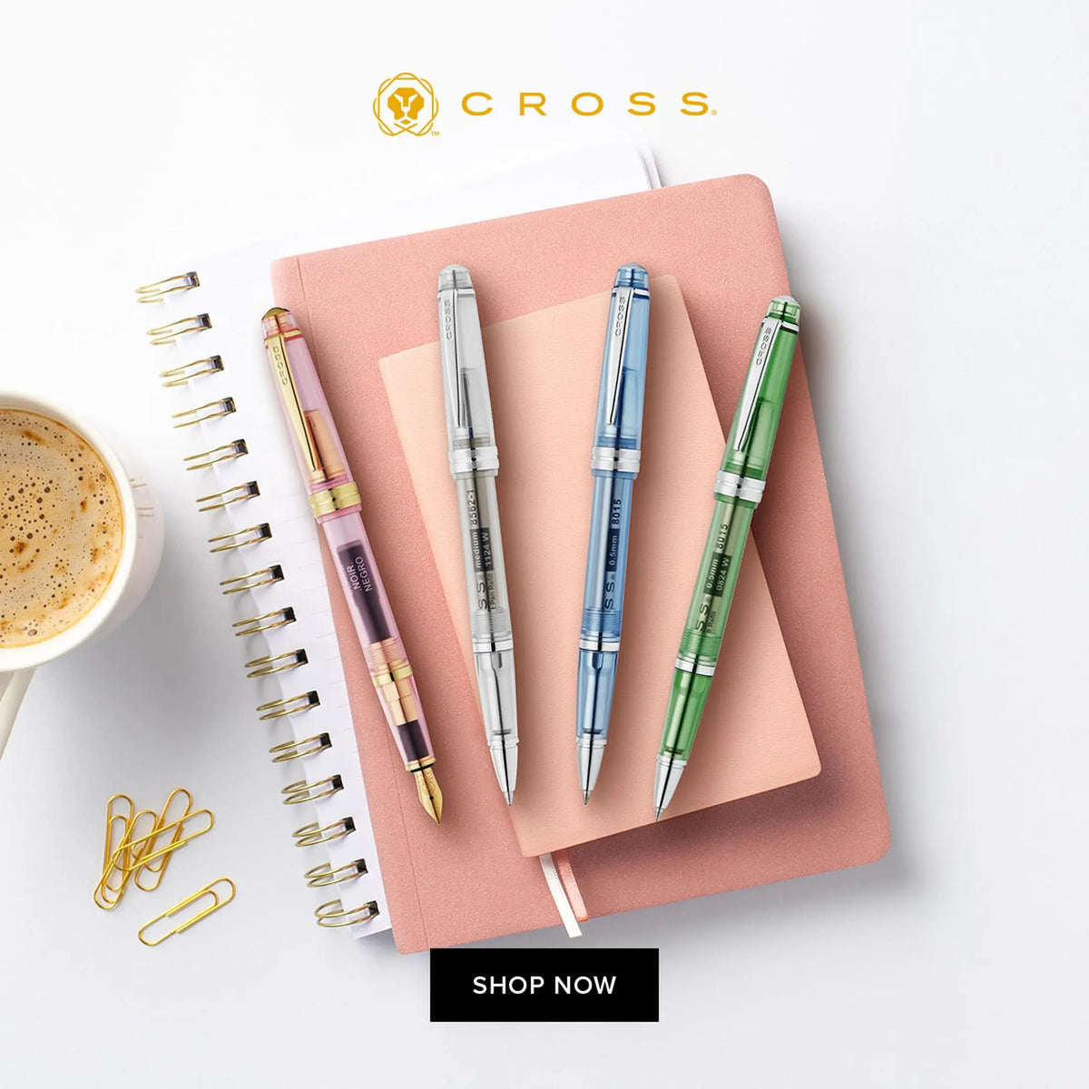 Cross Bailey Light Rollerball Pen, Glossy Black, Medium Point, Black Ink cross