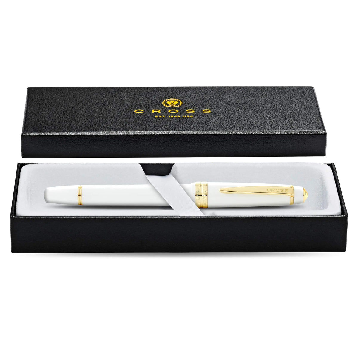 Cross Bailey Light Rollerball Pen, Polished White, Medium Point, Black Ink cross