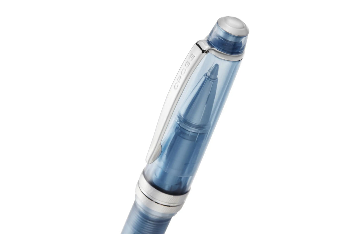 Cross Bailey Light Translucent Navy-Blue Resin Rollerball Pen - Professional Pen for Effortless Writing - Journaling, Note-Taking & More - Black Ink - Easy Handling - Includes Gift Box cross