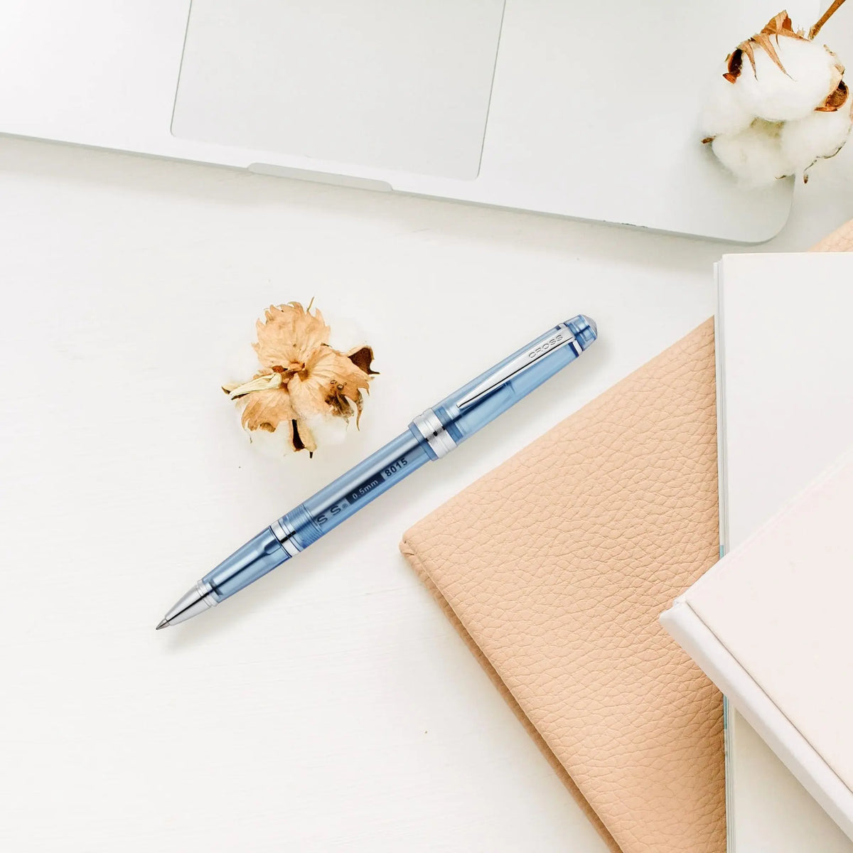 Cross Bailey Light Translucent Navy-Blue Resin Rollerball Pen - Professional Pen for Effortless Writing - Journaling, Note-Taking & More - Black Ink - Easy Handling - Includes Gift Box cross
